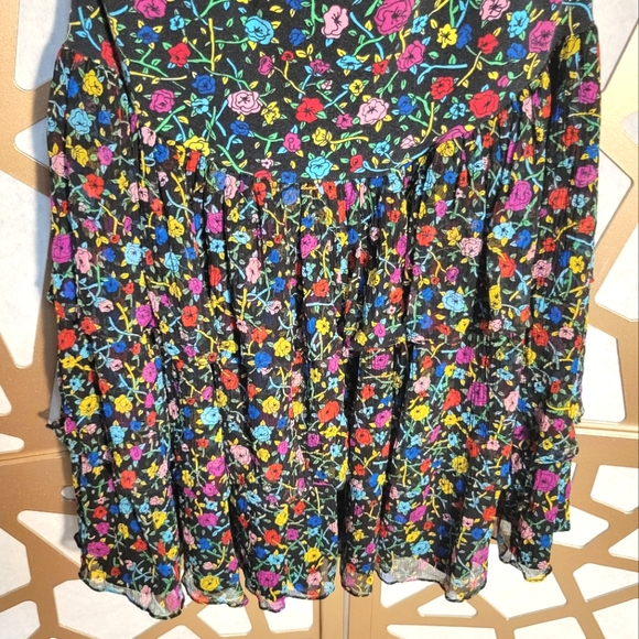 NWOT BETSEY JOHNSON Floral Ruffle Skater Halter Dress - Picture 7 of 10